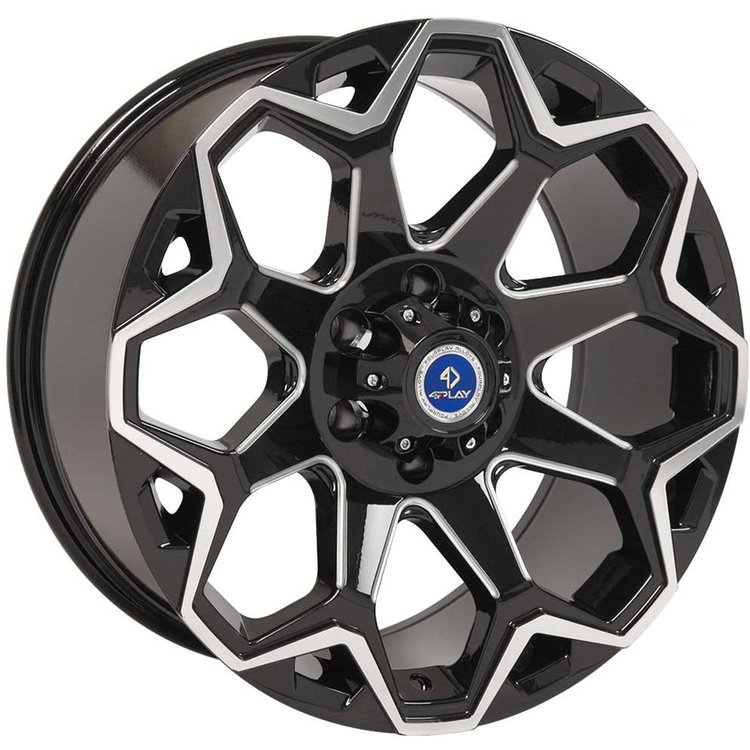 4Play Black Machined Finish Wheel Size: 20" x 9"