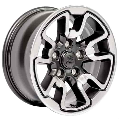 RAM Rebel Style Satin Black Wheel Size: 17" x 8"