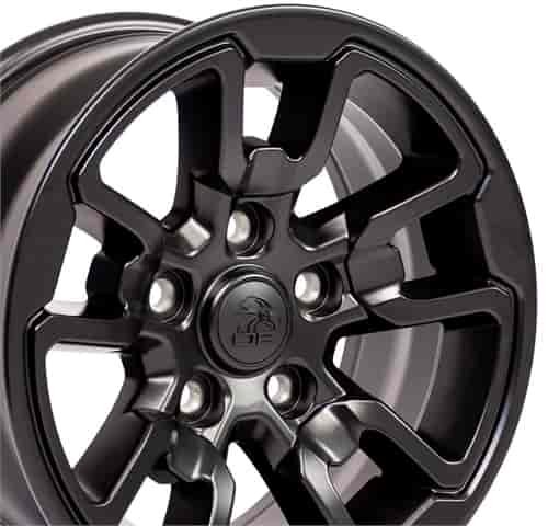 RAM Rebel Style Satin Black Wheel Size: 17" x 8"