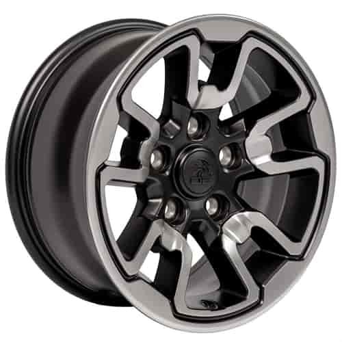 RAM Rebel Style Satin Black Wheel Size: 17" x 8"