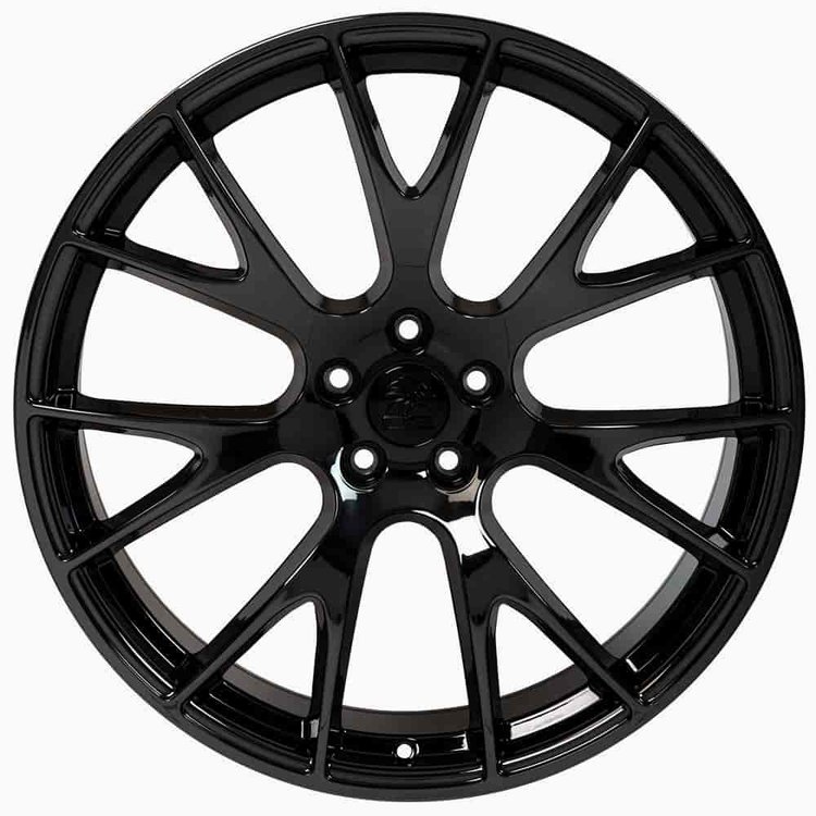 Dodge Challenger Hellcat Style Wheel Size: 20" x 9" - Gloss Black Finish