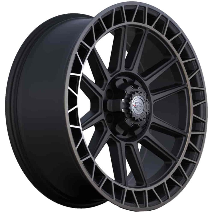 4Play S12 Satin Black Machined with Bronze Rim Wheel Size: 22" x 9"