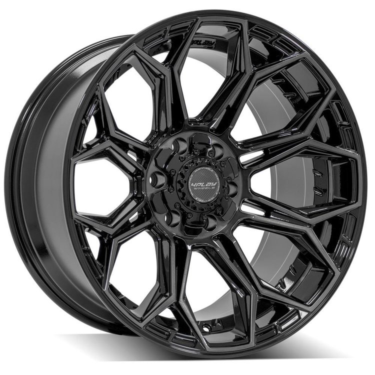 4Play 83 Wheel Size: 20" x 10", Bolt Pattern: 5 x 5" / 5 x 5.50" [Brushed Black]
