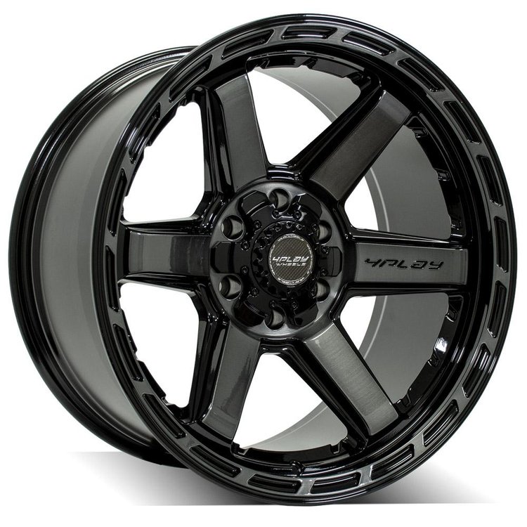 4Play 63 Wheel Size: 20" x 10", Bolt Pattern: 5 x 5" / 5 x 5.50" [Brushed Black]