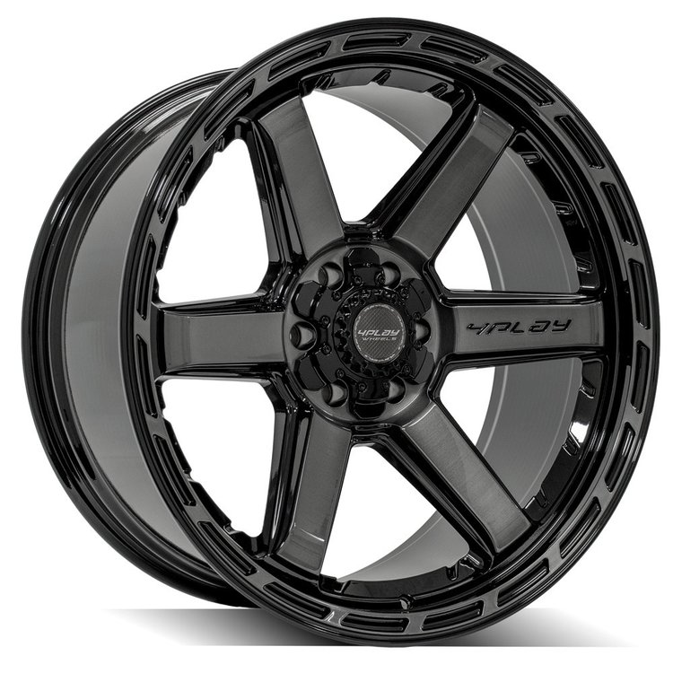 4Play 63 Wheel Size: 22" x 10", Bolt Pattern: 5 x 5" / 5 x 5.50" [Brushed Black]