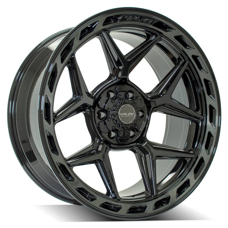 4Play 55 Wheel Size: 22" x 12", Bolt Pattern: 5 x 5" / 5 x 5.50" [Brushed Black]