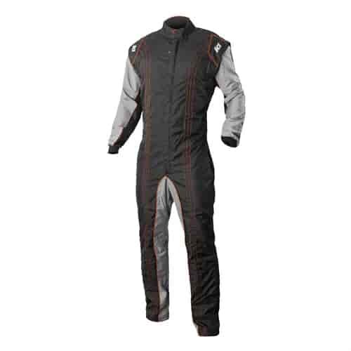 GK2 Karting Suit Black/Orange - Medium