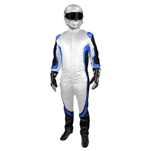 Champ SFI/FIA Driver's Suit White/Blue - Medium