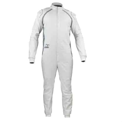 Flex FIA Driver's Suit White/Gray - Medium Tall