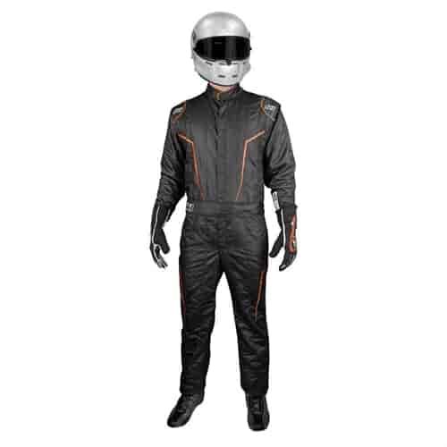 GT2 SFI Driver's Suit Black/Fluorescent Orange - Medium