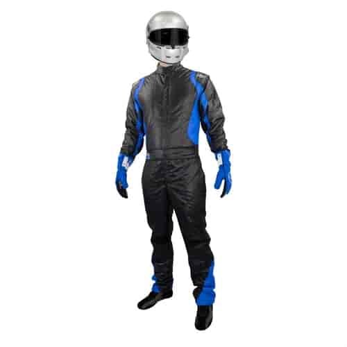 Precision II SFI Driver's Suit Black/Blue - Medium