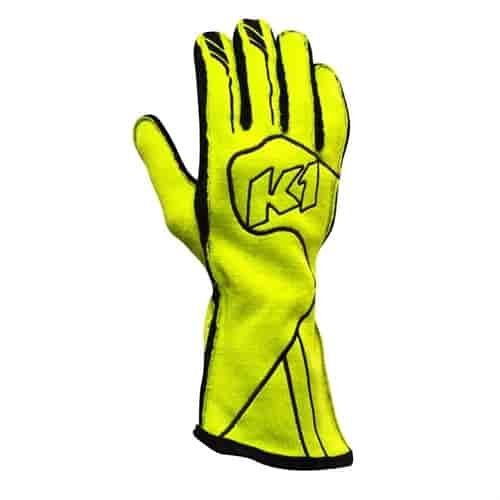 Fluorescent Yellow Champ Gloves - Medium