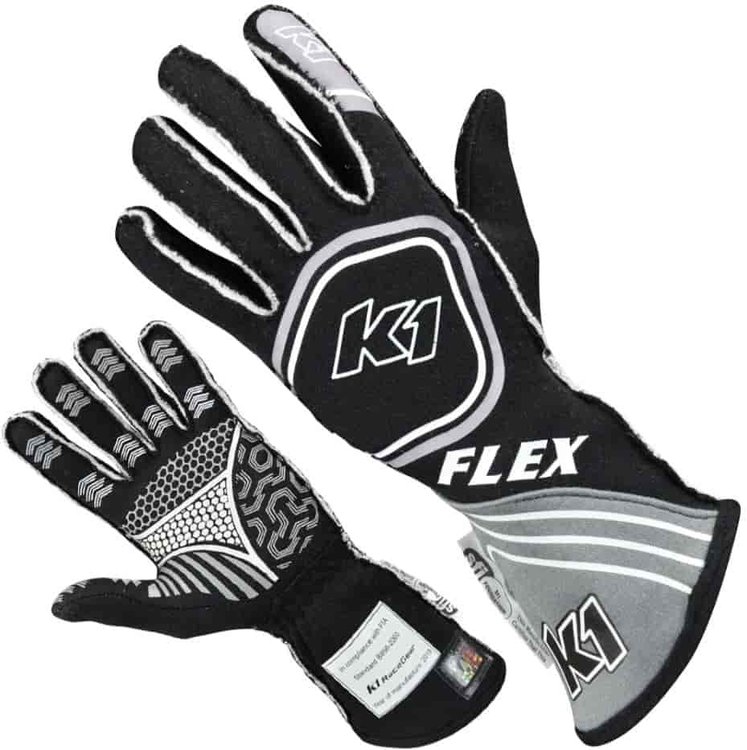 Black/Grey FLEX Nomex Gloves - Medium
