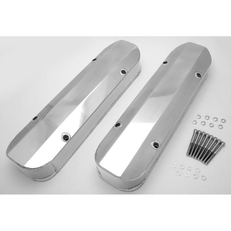 FABRICATED ALUMINUM VALVE COVERS POLISHED PONTIAC NO HOLE