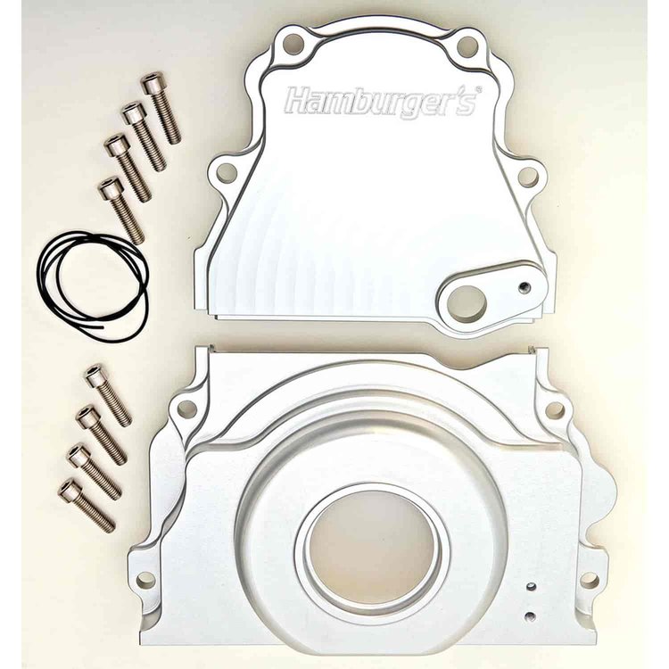 HAMBURGERS 2 PC TIMING COVER LS2 LS3 / GEN IV FRONT CAM SENSOR