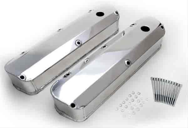 FABRICATED ALUMINUM VALVE COVERS POLISHED BB MOPAR NO HOLE
