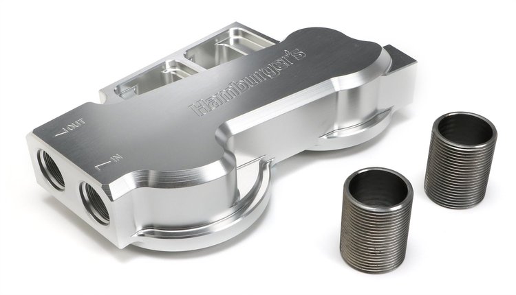 Double Remote Oil Filter Relocation Base For HP6 filter (or equivalent)