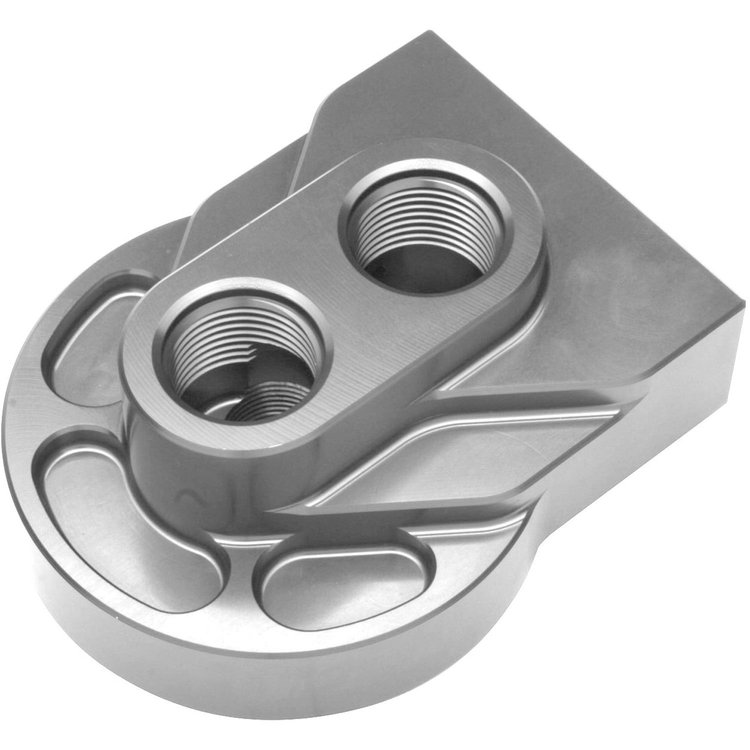 Single Remote Oil Filter Relocation Base For HP4 filter (or equivalent)
