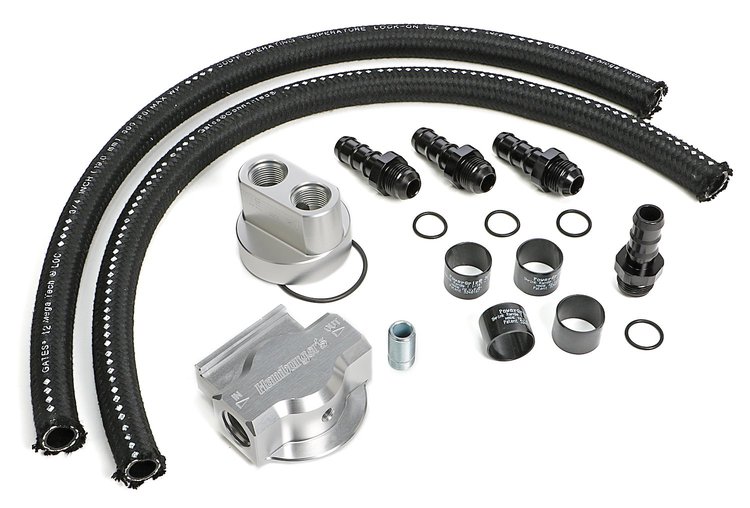 BILLET SINGLE OIL FILTER RELOCATION KIT-FORD / MOPAR