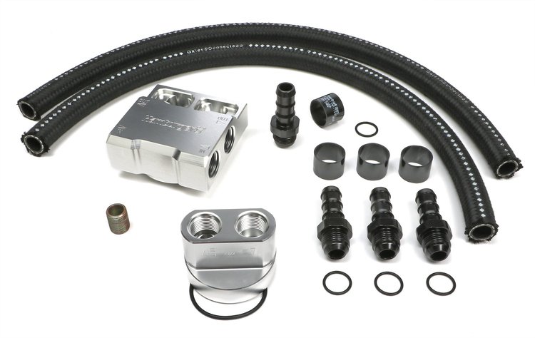 BILLET SINGLE OIL FILTER RELOCATION KIT-CHEVY V6 / 4 CYL.