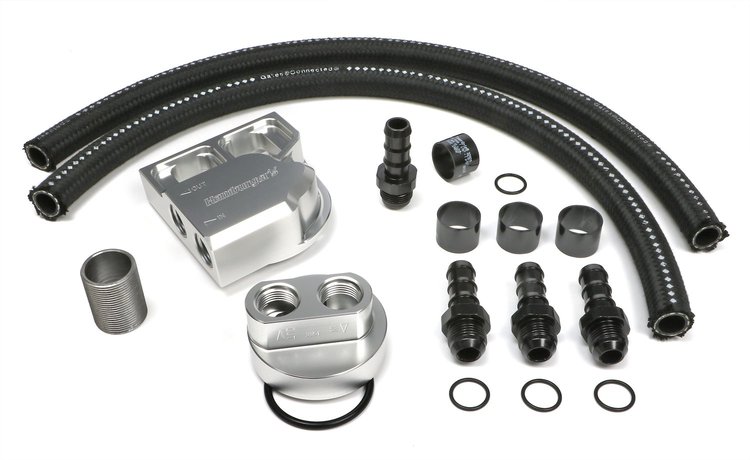 BILLET SINGLE OIL FILTER RELOCATION KIT-DODGE CUMMINS DIESEL