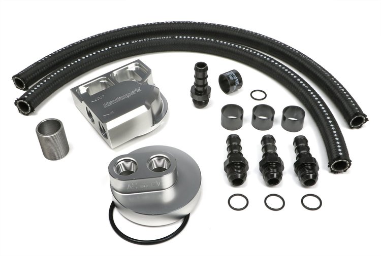 BILLET SINGLE OIL FILTER RELOCATION KIT-FORD DIESEL 1 1/2 THREAD