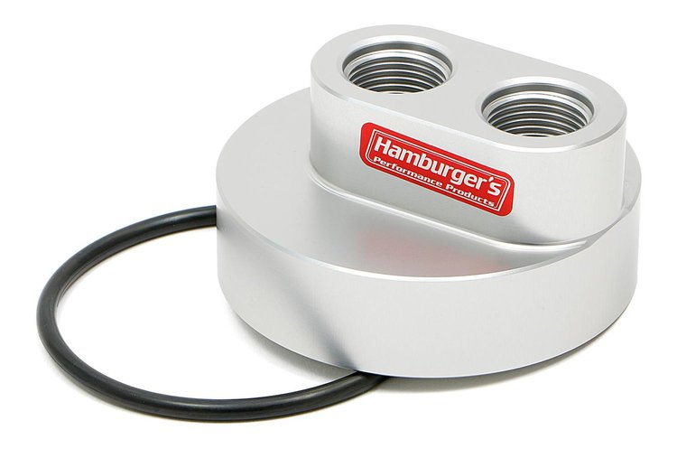 3360 Spin-On Oil Filter Bypass Adapter; Ford 7.3L Diesel- Billet Aluminum
