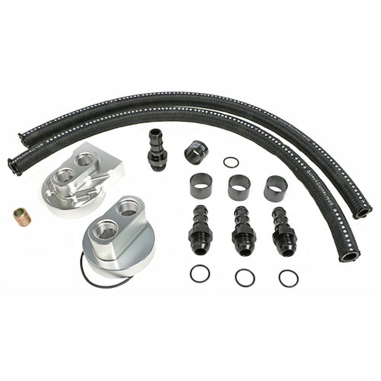 BILLET SINGLE OIL FILTER RELOCATION KIT-SB CHEVY / BB CHEVY