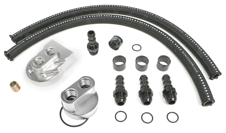 BILLET SINGLE OIL FILTER RELOCATION KIT-CHEVY V6 / 4 CYL.