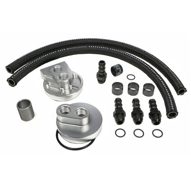 BILLET SINGLE OIL FILTER RELOCATION KIT-FORD DIESEL 1 1/2 THREAD
