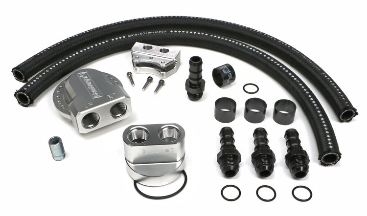 BILLET SINGLE OIL FILTER RELOCATION KIT-FORD / MOPAR
