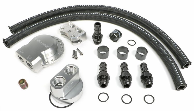 BILLET SINGLE OIL FILTER RELOCATION KIT-GM V8 / LS