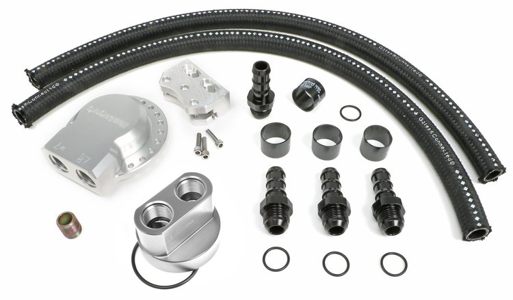BILLET SINGLE OIL FILTER RELOCATION KIT-CHEVY V6 / 4 CYL.