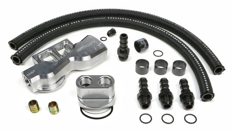 BILLET TRU DUAL OIL FILTER RELOCATION KIT-FORD / MOPAR