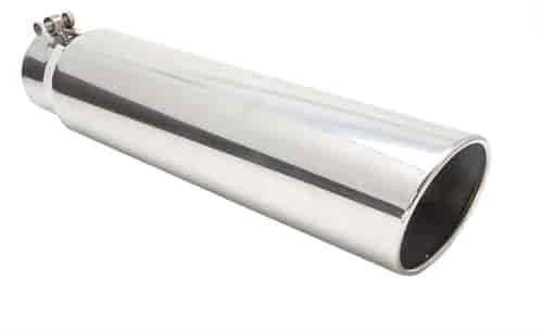 EXHAUST TIP-BOLT ON 4 I.D. X 5 X 22 ROLLED SLANT