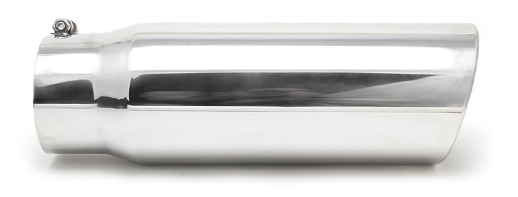 EXHAUST TIP-BOLT ON 5 I.D. X 6 X 18 ROLLED SLANT