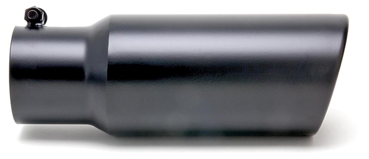 EXHAUST TIP-BLACK BOLT ON 4 I.D. X 5 X 12 ROLLED SLANT