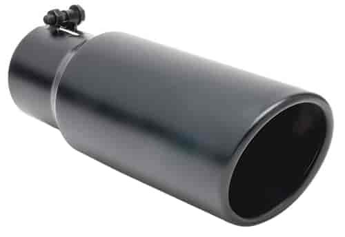EXHAUST TIP-BLACK BOLT ON 4 I.D. X 5 X 18 ROLLED SLANT