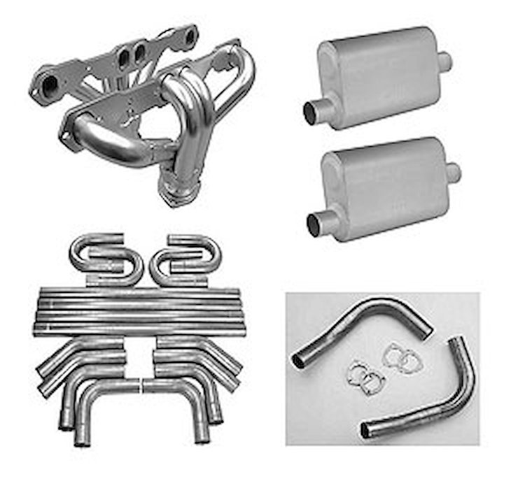 Street Rod Block Hugger Header Kit For Chevy 283-400 Kit Includes: