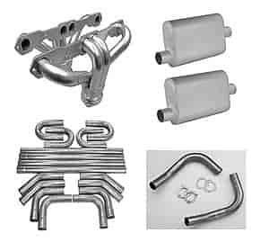 Street Rod Block Hugger Header Kit For Chevy 283-400 Kit Includes: