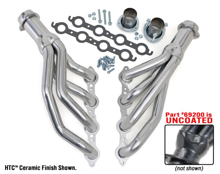 Mid-Length LS Swap Headers for 1988-1998 Chevy/GMC C1500 2WD Trucks and SUVs [Uncoated]