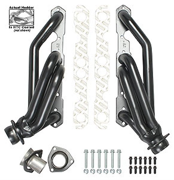 Standard Duty HTC Coated Shorty Headers 1982-2000 S10/Blazer & S15/Jimmy/Sonoma 283-400