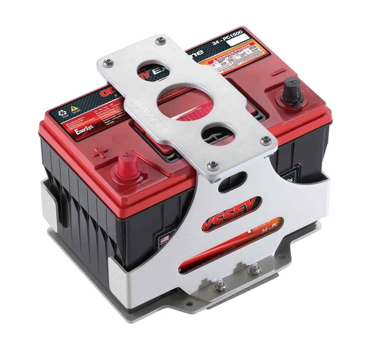 Battery Hold Down Kit for ODYSSEY Group 34/78 PC1500 Batteries [Brushed Aluminum]