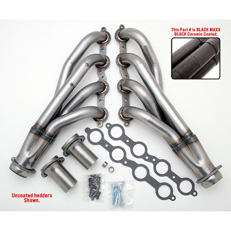 Mid-Length Headers Ceramic-Metallic Black Maxx Coating