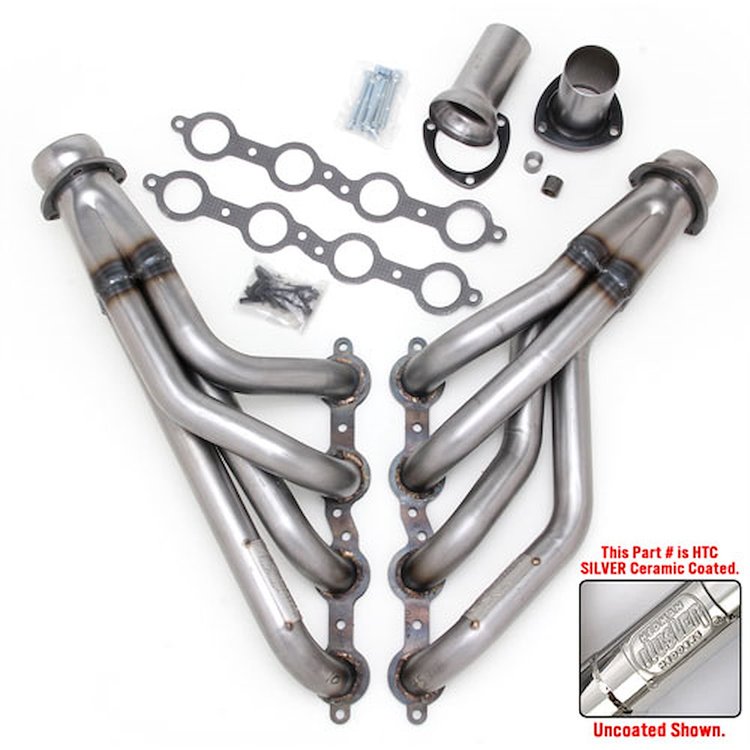 Husler Hedders LS Swap Headers For Use w/1963-1982 Corvette Mid-Length HTC Silver