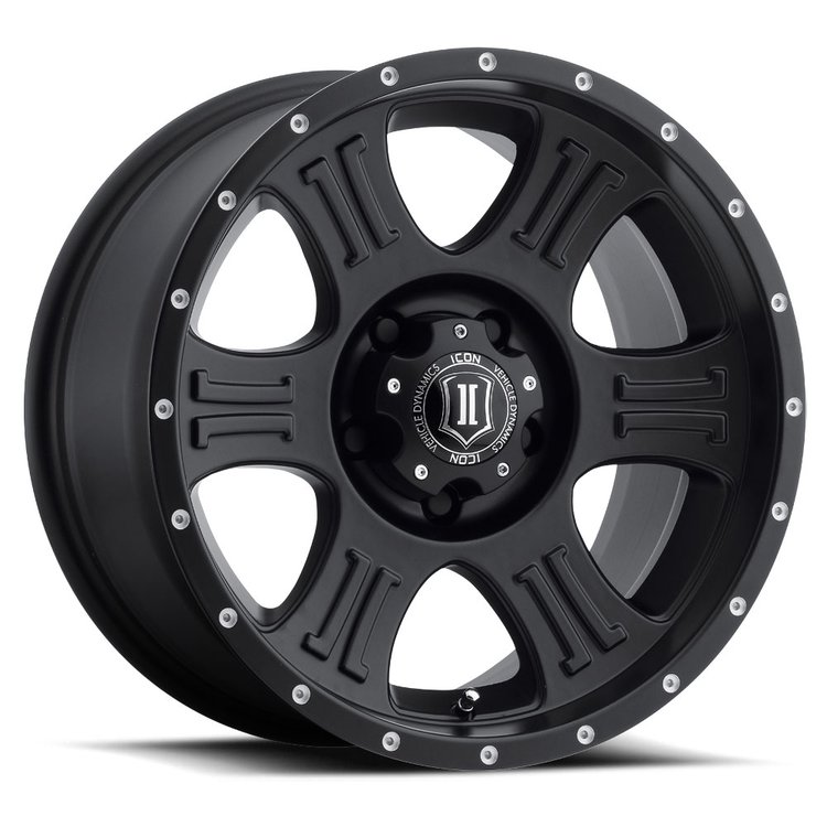 SHIELD Wheel, Size: 17 X 8.5", Bolt Pattern: 5 X 5" [Satin Black]