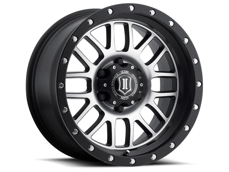 ALPHA Wheel, Size: 17 X 8.5", Bolt Pattern: 5 X 5" [Satin Black Machined]
