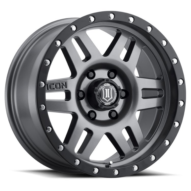 SIX SPEED Wheel, Size: 17 X 8.5", Bolt Pattern: 6 X 5.5" [Gunmetal]