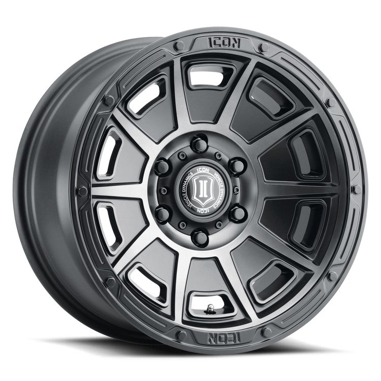 VICTORY Wheel, Size: 17 X 8.5", Bolt Pattern: 5 X 5" [Smoked Satin Black]