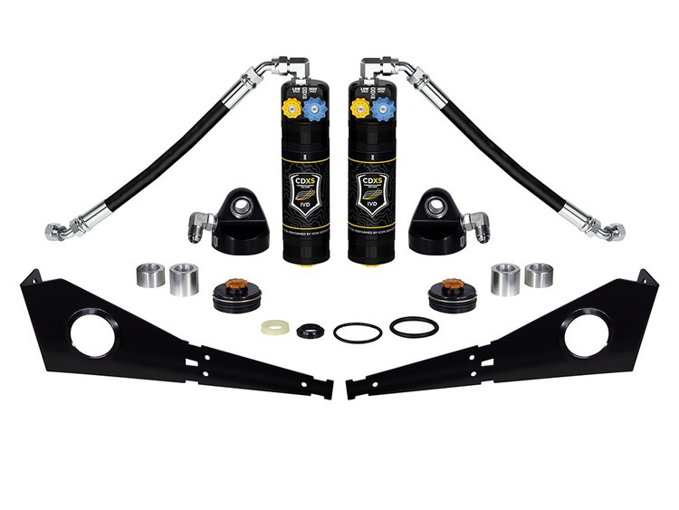 Front Coilover Reservoir with CDXS Upgrade Kit with Seals for 2005-2023 Toyota Tacoma, 2007-2014 Toyota FJ Cruiser [Pair]